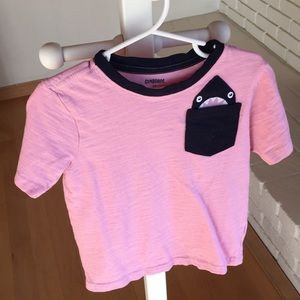 Pink and navy blue T-shirt